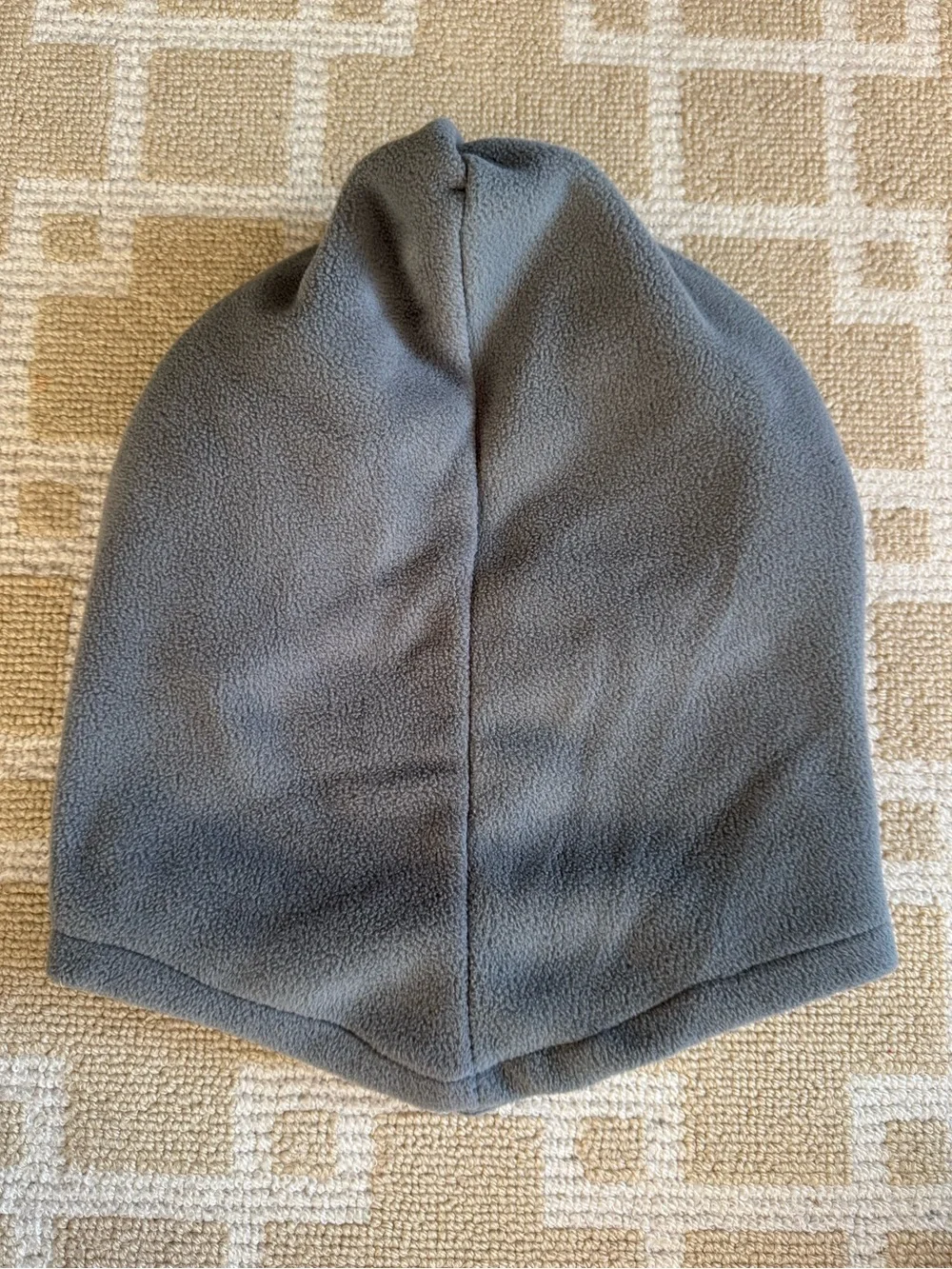 Fleece Hood Balaclava Neck Gaiter Snowboarding Skiing Face Cover Gray One Size